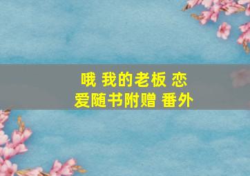 哦 我的老板 恋爱随书附赠 番外